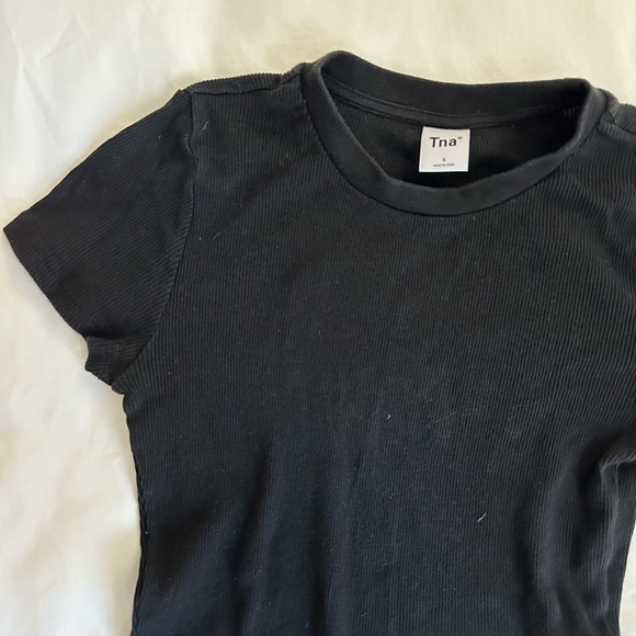 Black Ribbed T-Shirt - Picture 2 of 4